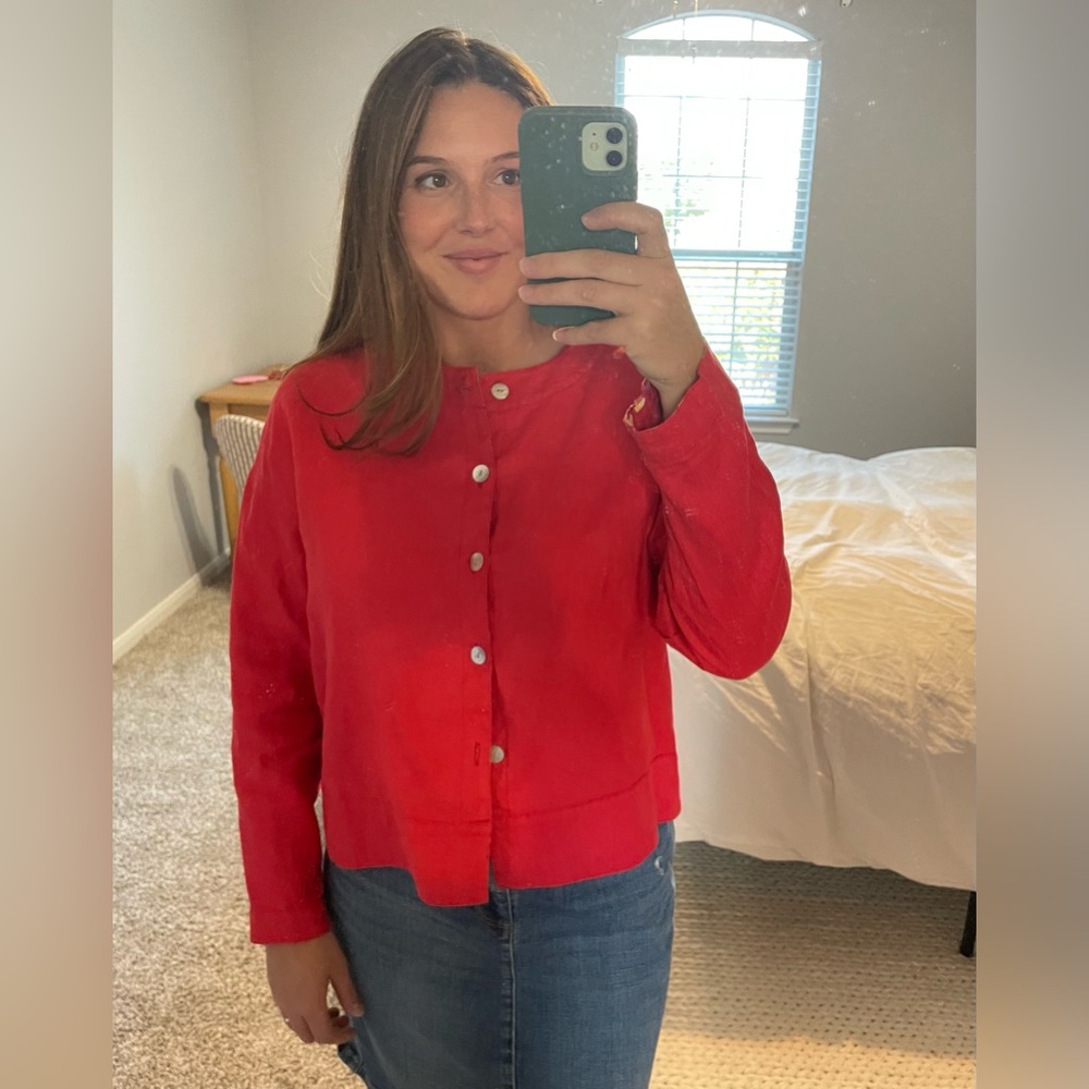 Women’s linen reversible jacket